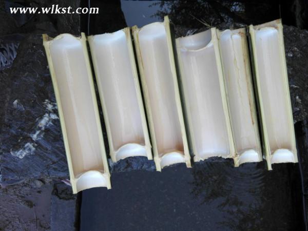 我跟內(nèi)弟在山上砍的竹子，準備做竹筒飯